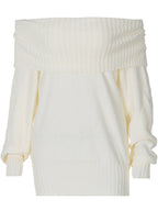 Damen Off-Shoulder Strickpullover R&B