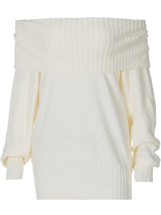 Damen Off-Shoulder Strickpullover R&B