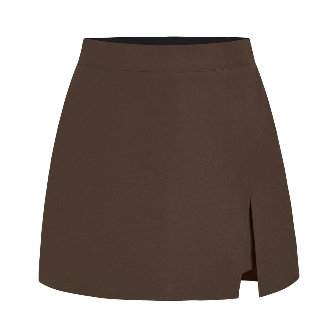 Damen eleganter Kurzrock mit seitlichem Schlitz und hohem Bund R&B