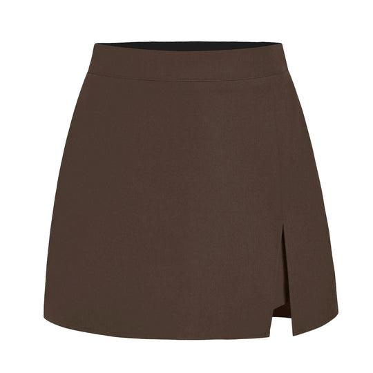 Damen eleganter Kurzrock mit seitlichem Schlitz und hohem Bund R&B