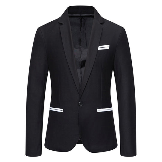 Herren Eleganter Blazer mit kontrastierenden Details R&B