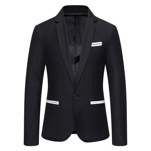Herren Eleganter Blazer mit kontrastierenden Details R&B
