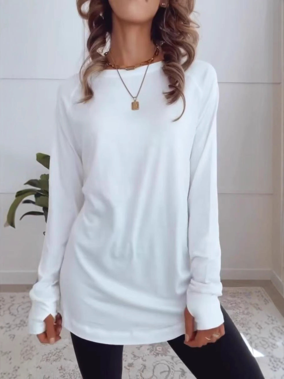 Damen Langarmshirt aus weichem, atmungsaktivem Material mit lässigem Schnitt Heidi-Mode