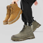 Damen Modische Schnürstiefel mit strapazierfähiger Sohle und hohem Schaft