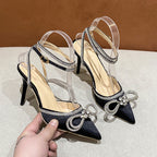 Damen Elegant verzierte Slingback-Pumps mit glänzenden Akzenten R&B