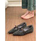 Damen spitze Ballerinas mit zierlichem Blumenakzent R&B