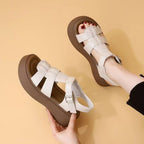 Damen Komfortable Plateau-Sandalen mit verstellbaren Riemen und modischem Design R&B