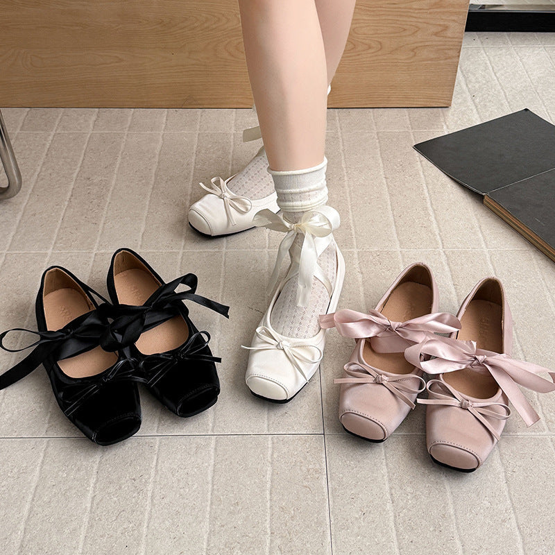 Damen Ballerinas mit zierlichem Schleifenakzent und komfortablem Fußbett R&B