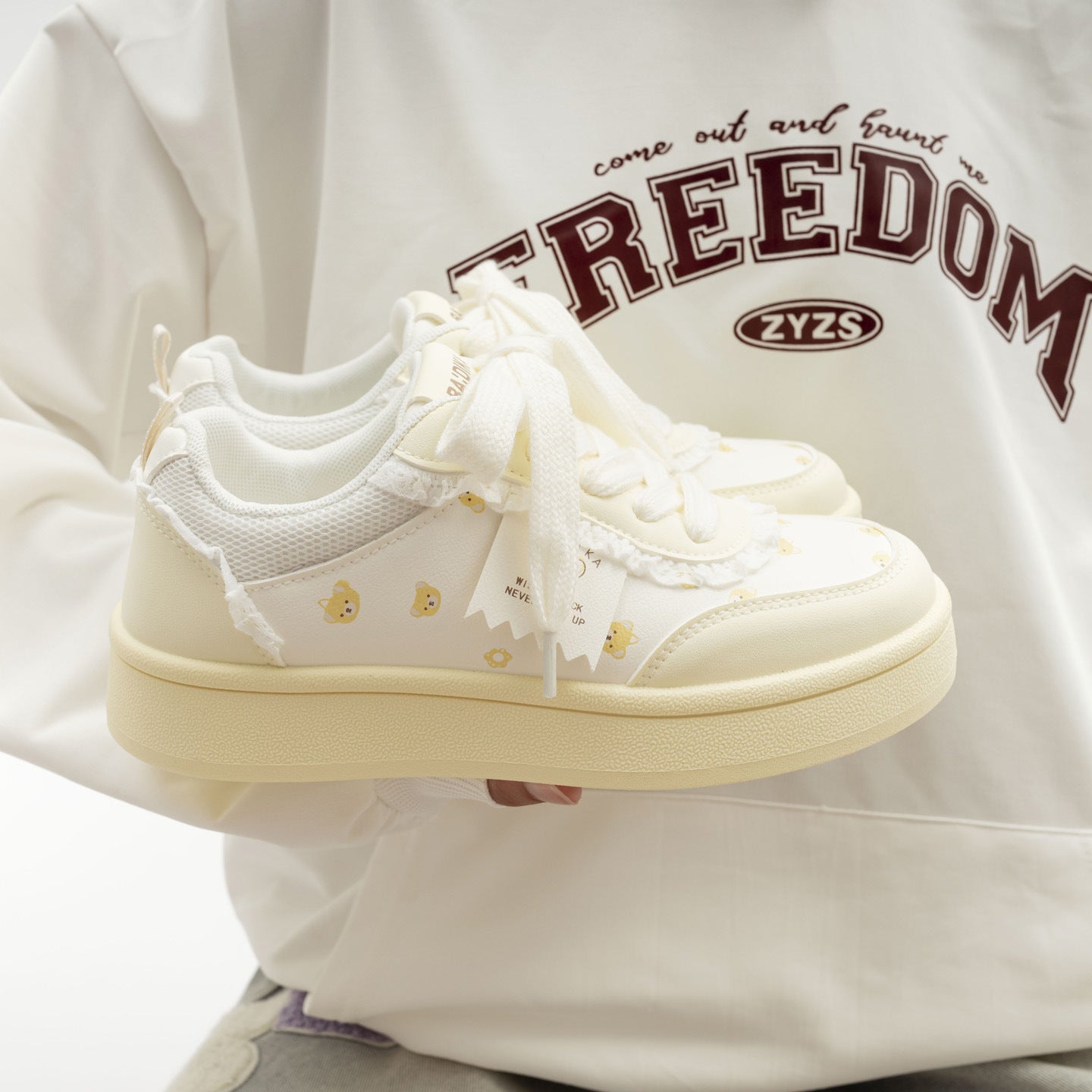 Damen Sneakers mit fröhlichem Tiermotiv und bequemem Innenfutter
