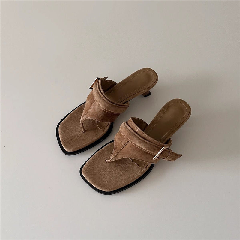Damen elegante Plateau-Sandalen mit modischen Riemchen R&B