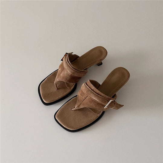 Damen elegante Plateau-Sandalen mit modischen Riemchen R&B