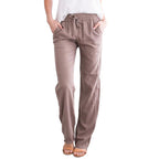 Damen Weite Hose mit elastischem Bund und praktischen Seitentaschen R&B