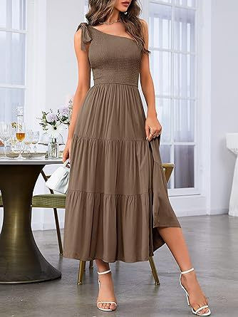 Damen Maxikleid mit ärmellosem Design und elastischem Bustier R&B