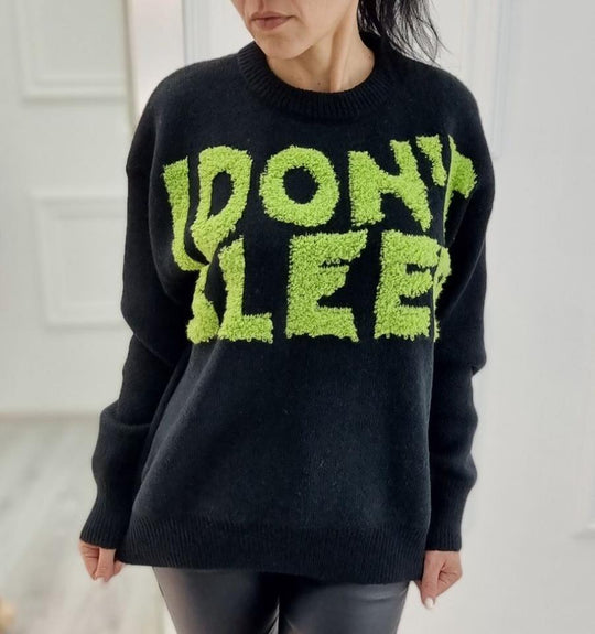 Damen Kuscheliger Statement-Pullover mit Motiv R&B