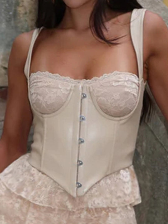 Damen Minikleid mit korsettähnlichem Oberteil und voluminösem Rüschensaum R&B