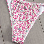 Damen Floral Triangel-Bikini mit seitlichen BindR&Bändern R&B