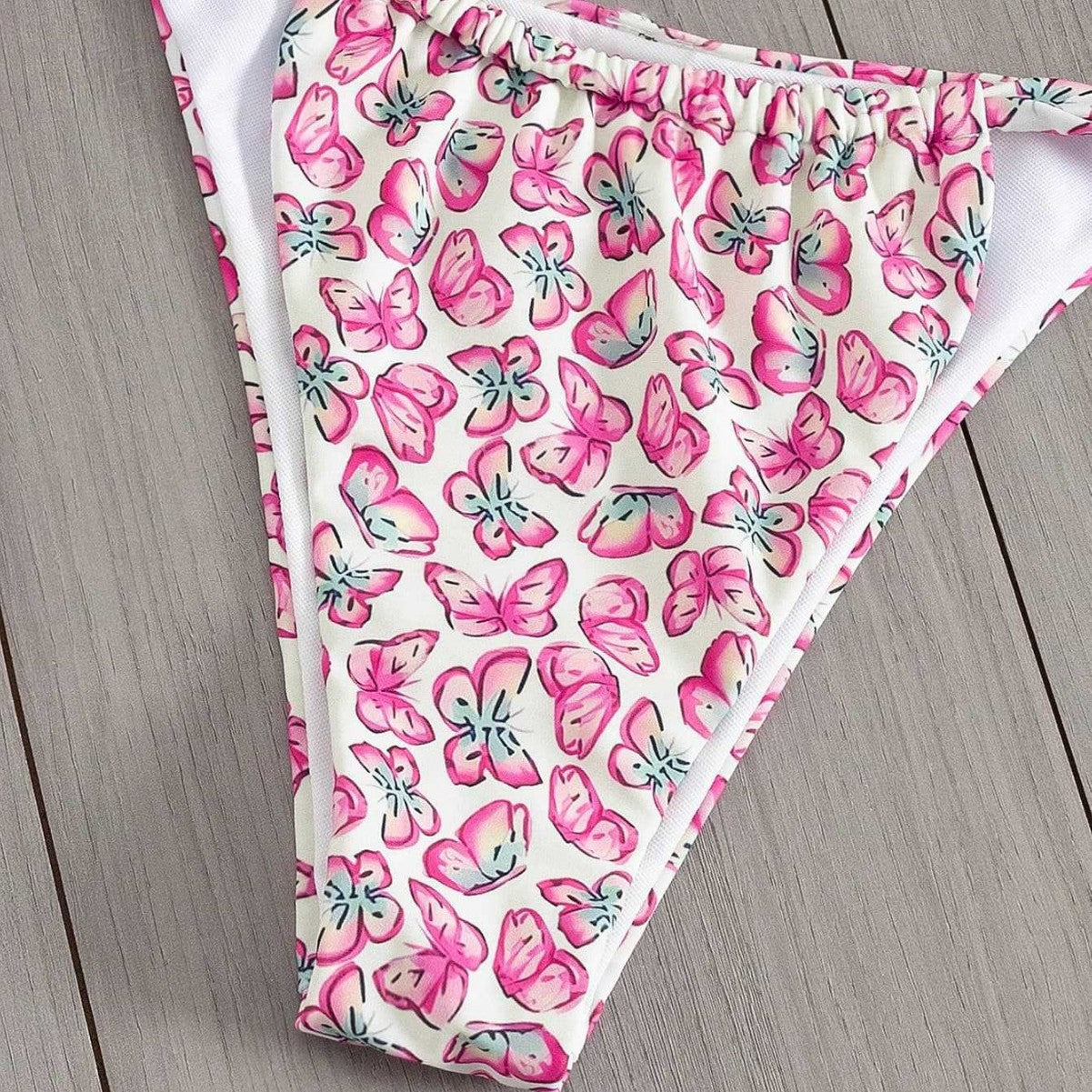 Damen Floral Triangel-Bikini mit seitlichen BindR&Bändern R&B