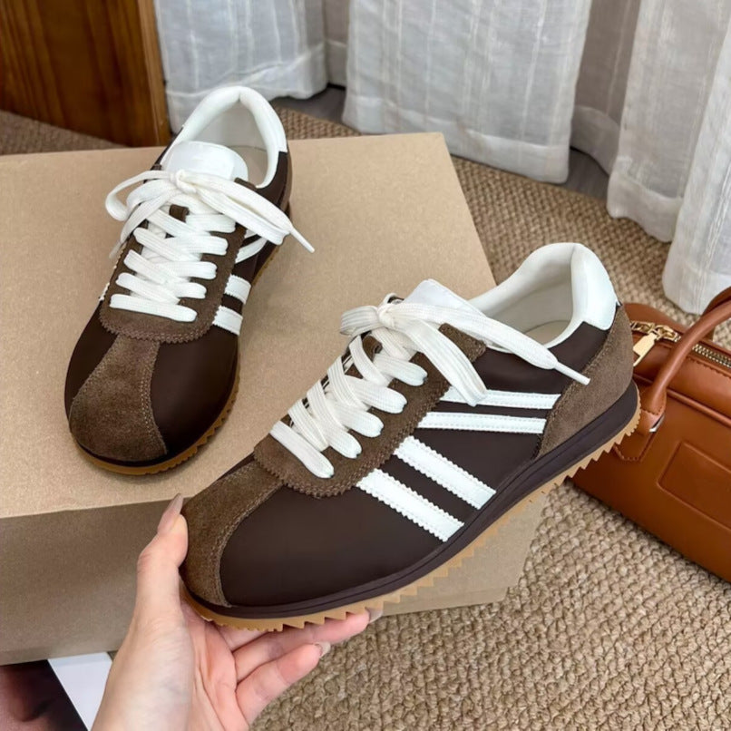 Damen Retro-Laufsneaker mit eleganter Wildleder-Applikation R&B