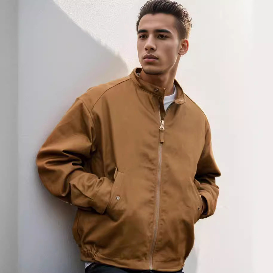 Herren funktionale Outdoor-Jacke mit verstellbarem Kapuzenkragen und praktischen Reißverschlusstaschen R&B