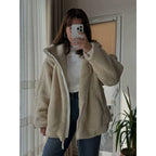 Damen Flauschige Teddyjacke R&B