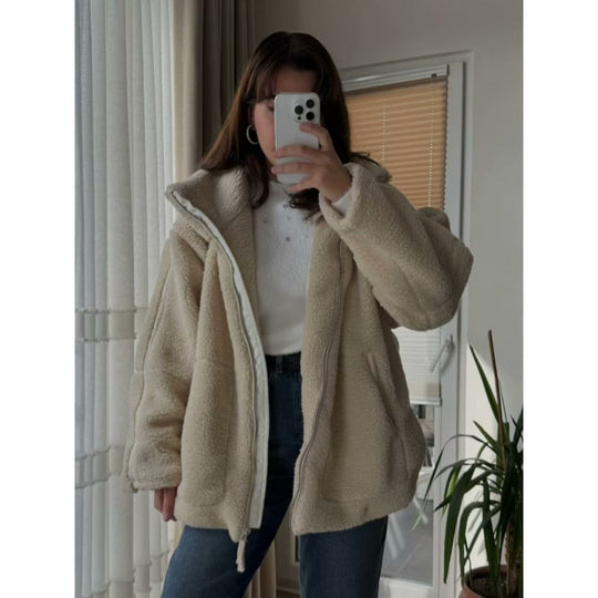 Damen Flauschige Teddyjacke R&B