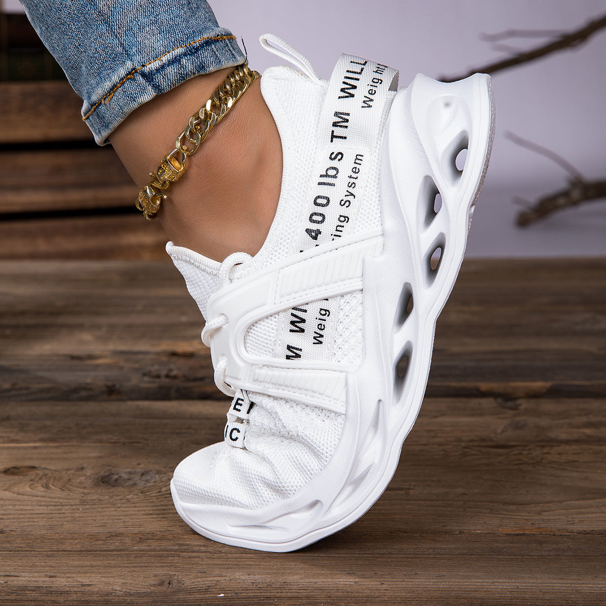 Damen Sportliche Sneakers mit atmungsaktivem Obermaterial und innovativem Dämpfungssystem