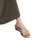 Damen Elegante Wedge-Sandalen mit funkelndem Riemendesign R&B