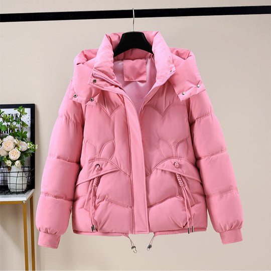 Damen Modische Pufferjacke mit abnehmbarer Kapuze und seitlichen Eingrifftaschen R&B