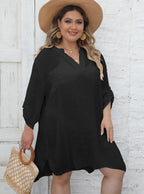 Damen lässiges Strandkleid mit seitlichem Schlitz R&B