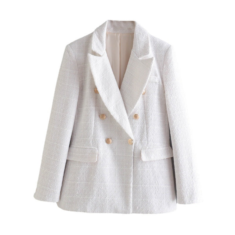 R&B | Gemischter Doppelreiher Tweed Blazer Damen