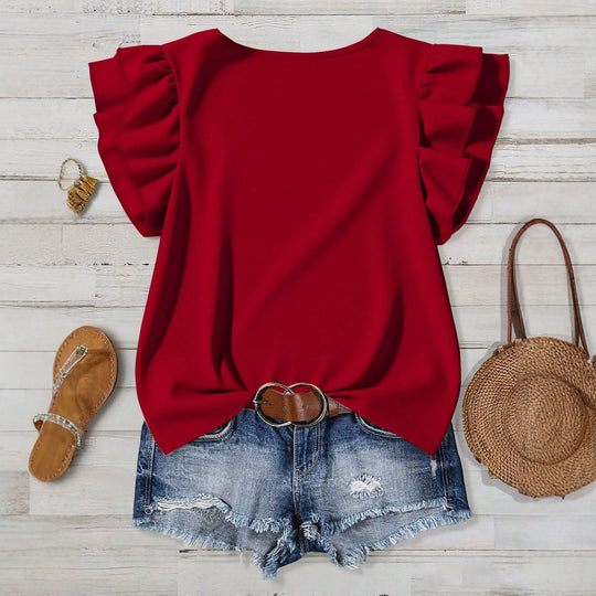Damen Elegante Bluse mit Rüschendetails R&B