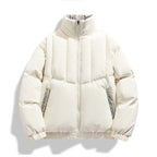 Herren isolierte Steppjacke mit hohen Kragen und praktischen Taschen R&B