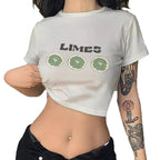 Damen Crop-T-Shirt mit inspirierendem Statementdruck R&B