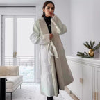 Damen hochwertiger Oversized-Mantel mit weichem Teddyfutter R&B