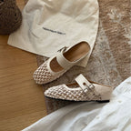 Damen elegante Mary Jane Ballerinas mit modischem Riemchen und hochwertiger Leder-Oberfläche R&B