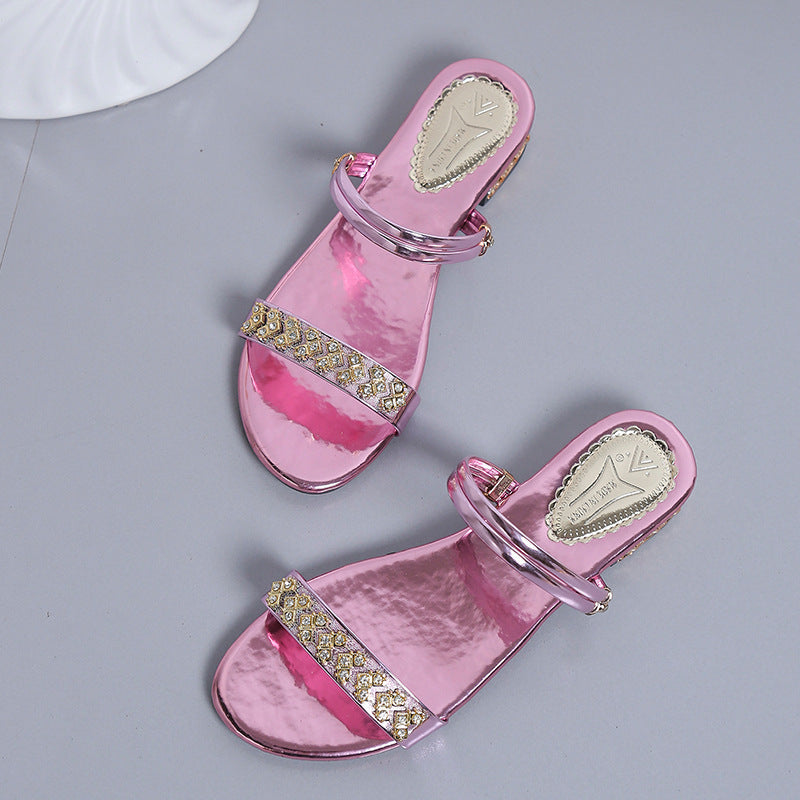 Damen Glitzernde Riemchen-Sandalen mit eleganten Verzierungen R&B