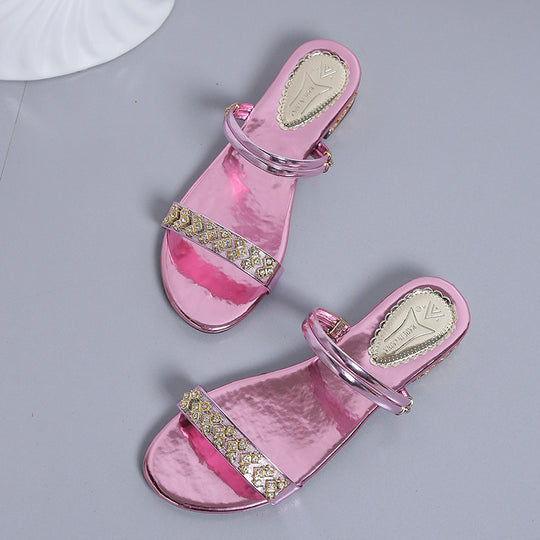 Damen Glitzernde Riemchen-Sandalen mit eleganten Verzierungen R&B