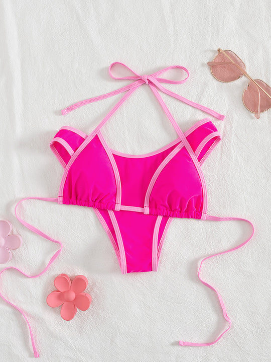 Damen Triangel-Bikini mit aufregendem Streifen-Design R&B