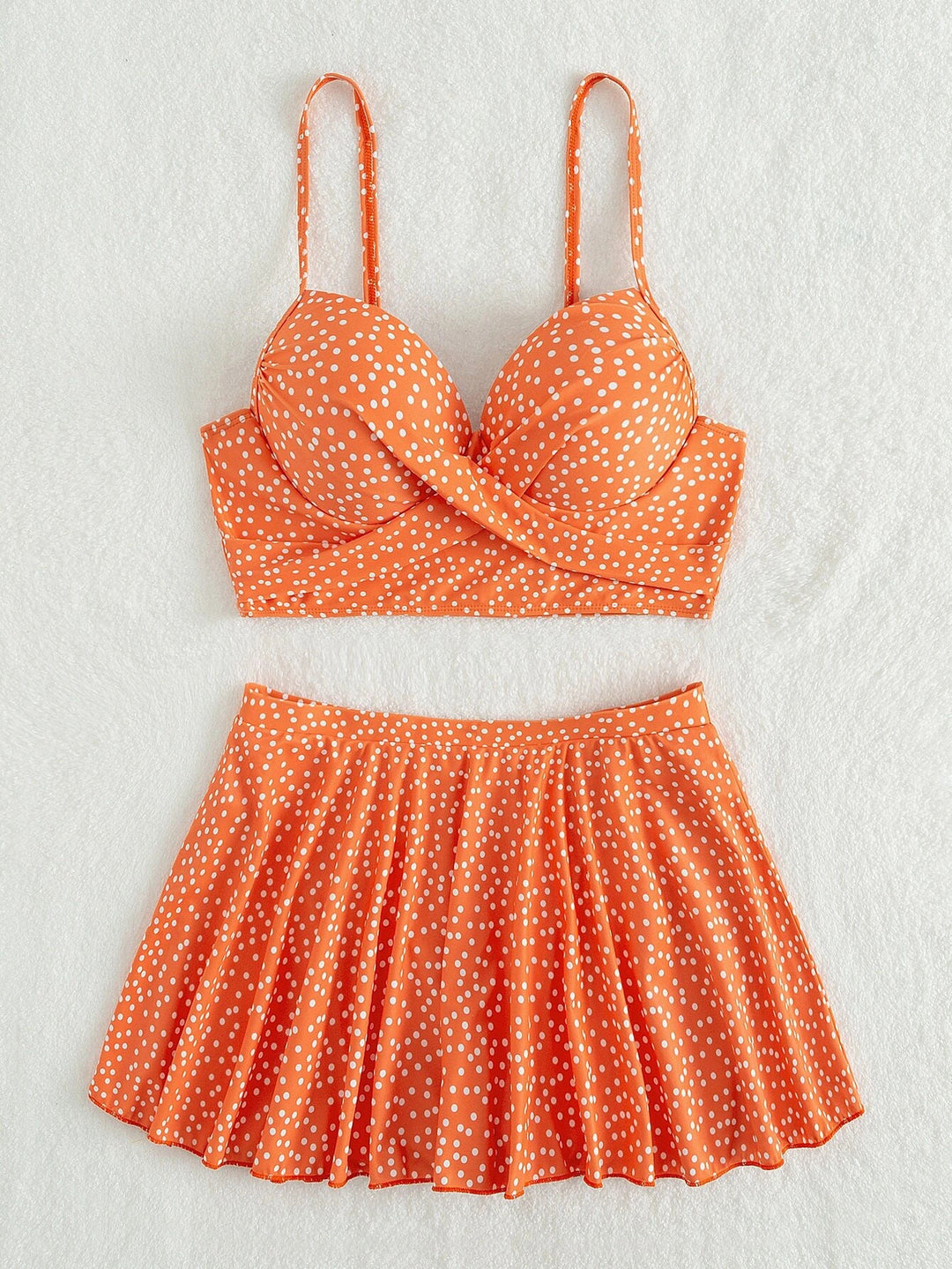Damen Tankini-Set mit verspieltem Rock und gepolstertem Oberteil R&B