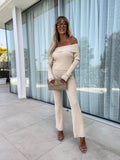 Damen elegantes Jumpsuit mit off-shoulder Design und langem Bein R&B
