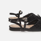 Damen Elegante Sling-Ballerinas mit feiner Fransenverzierung R&B