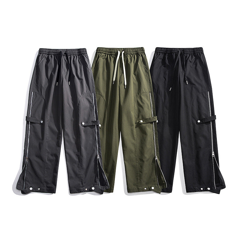 Damen moderne Cargo-Hose mit Reißverschluss und praktischen Taschen R&B