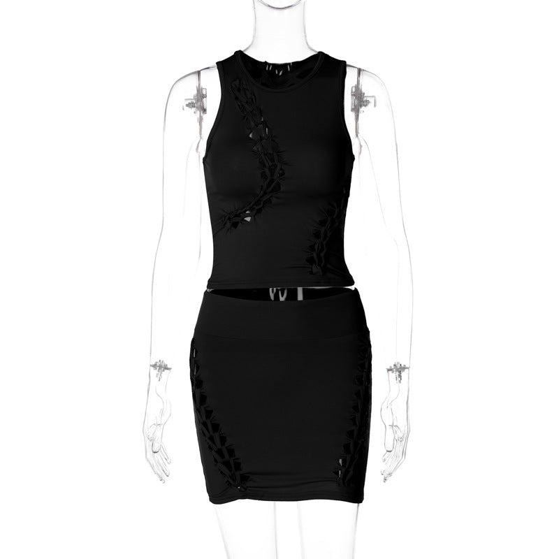 R&B | Hohler Rundhalsausschnitt Top Slim Rock Set