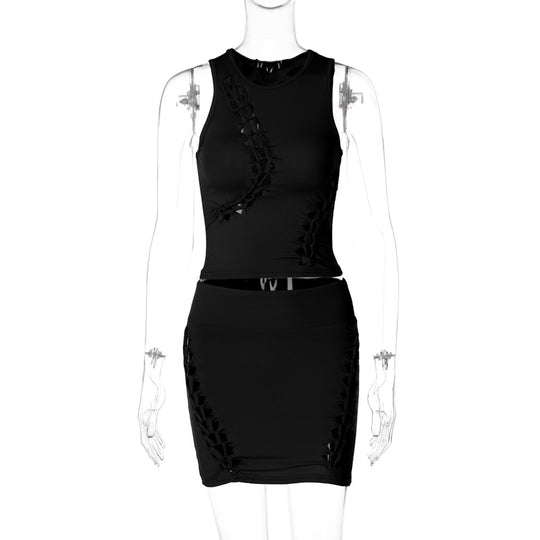 R&B | Hohler Rundhalsausschnitt Top Slim Rock Set