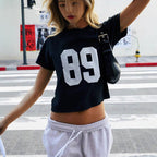 Damen Crop Top mit 90er Jahre Aufdruck R&B