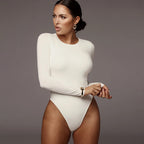 Damen Langarm-Bodysuit aus hautfreundlichem Stretchmaterial R&B