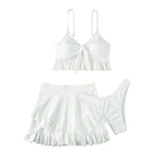 Damen Crop-Top und Rock Set R&B