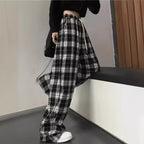 Damen Karottenhose mit Karomuster