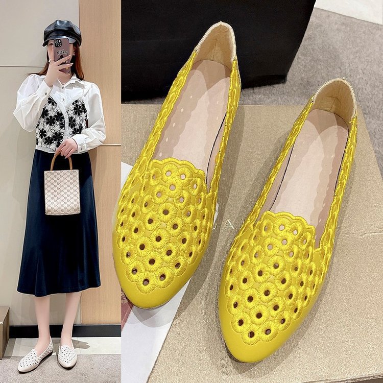 Damen Elegante Slipper mit atmungsaktiver Lochmuster-Oberfläche R&B