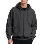 Herren Kapuzenjacke mit leichtem Reißverschluss und praktischen Taschen R&B